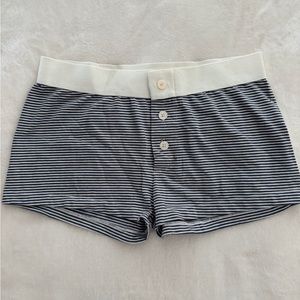 Brandy Melville navy white striped shorts